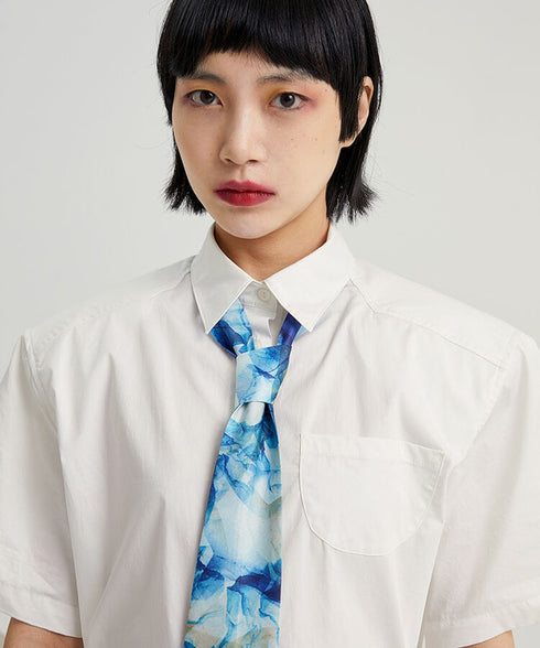 Blue Marble Wave Tie